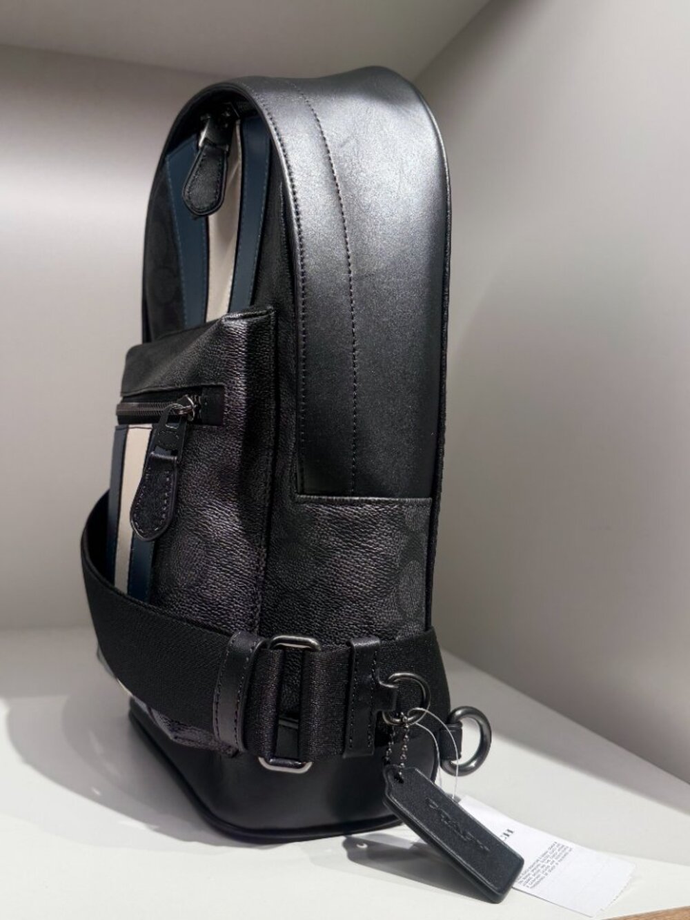 Coach West Pack In Signature Canvas With Varsity Stripe 2999 - Picture 2 of 6